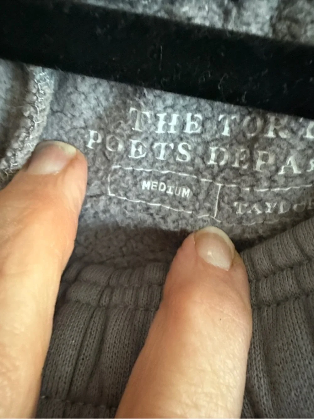Taylor‎ Swift TTPD GRAY EMBOSSED SWEATPANTS size M - Picture 8 of 11